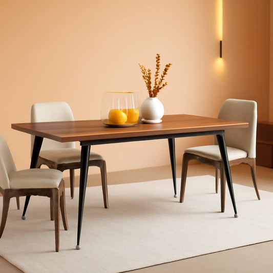 NEW 70.9 Inch Dining Table For 6 To 8 With Metal Legs Rustic