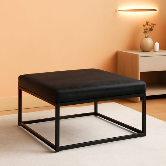 NEW Ink Black Modular Ottoman Coffee Table Reversible Top