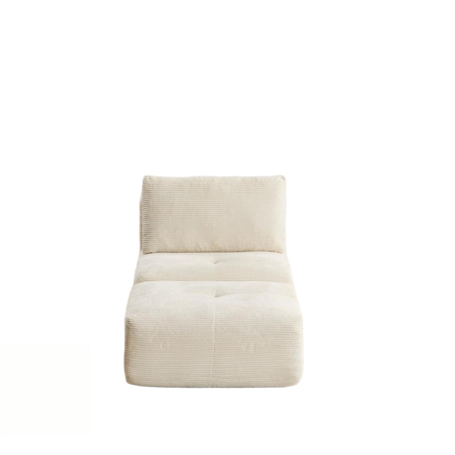 NEW Modern Memory Foam Compressed Sofa,Single Chaise Longue for Living Room,Pet-Friendly Cloud Modular Sectional SofaMovable Ottoman