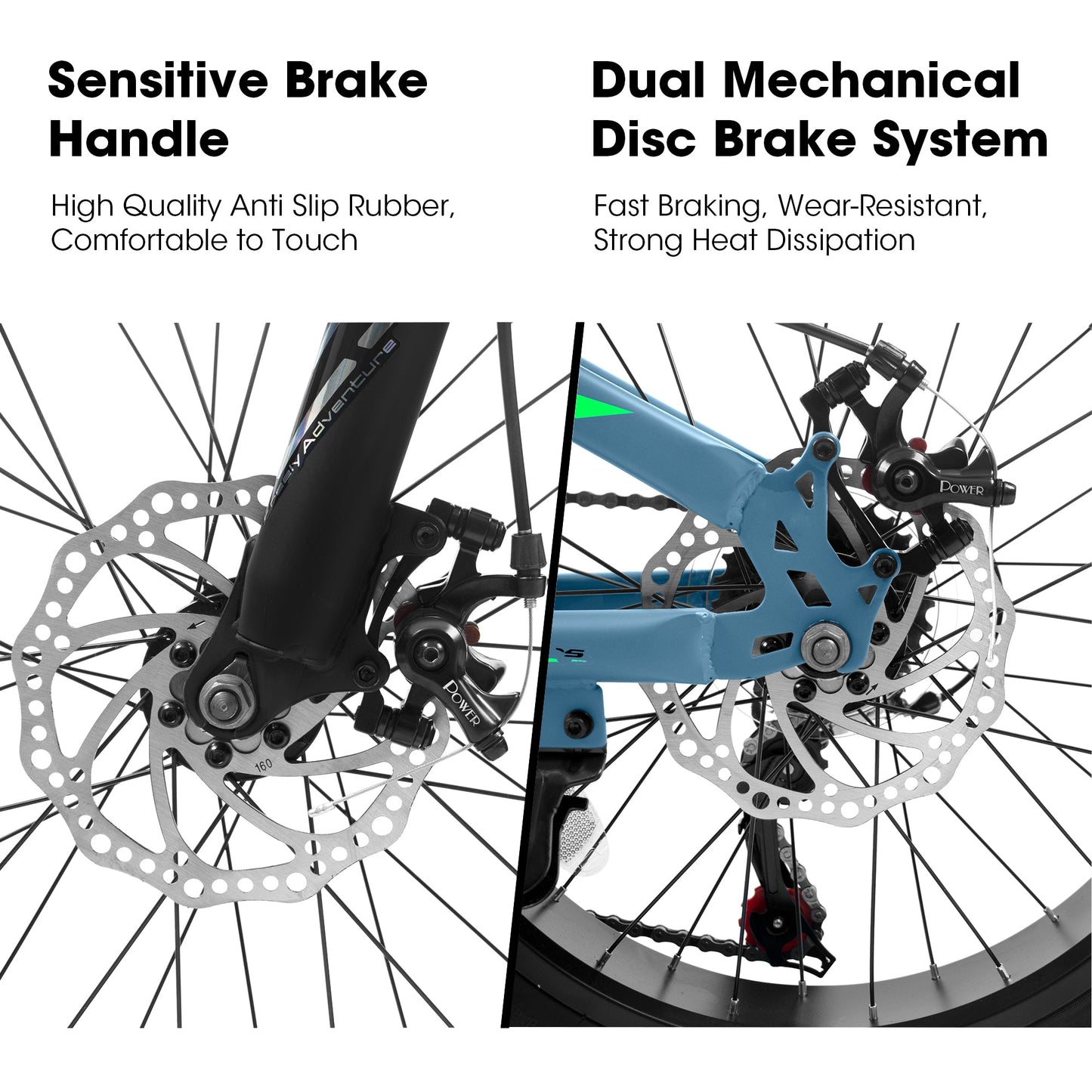 NEW V20235 20 Inch Fat Tire Bike Adult 7 Speed Mountain Bike, Dual Disc Brakes, High Carbon Steel Frame, Front Suspension, Mountain Buggy, City Commuter City Bike, Fat Tire Bike
