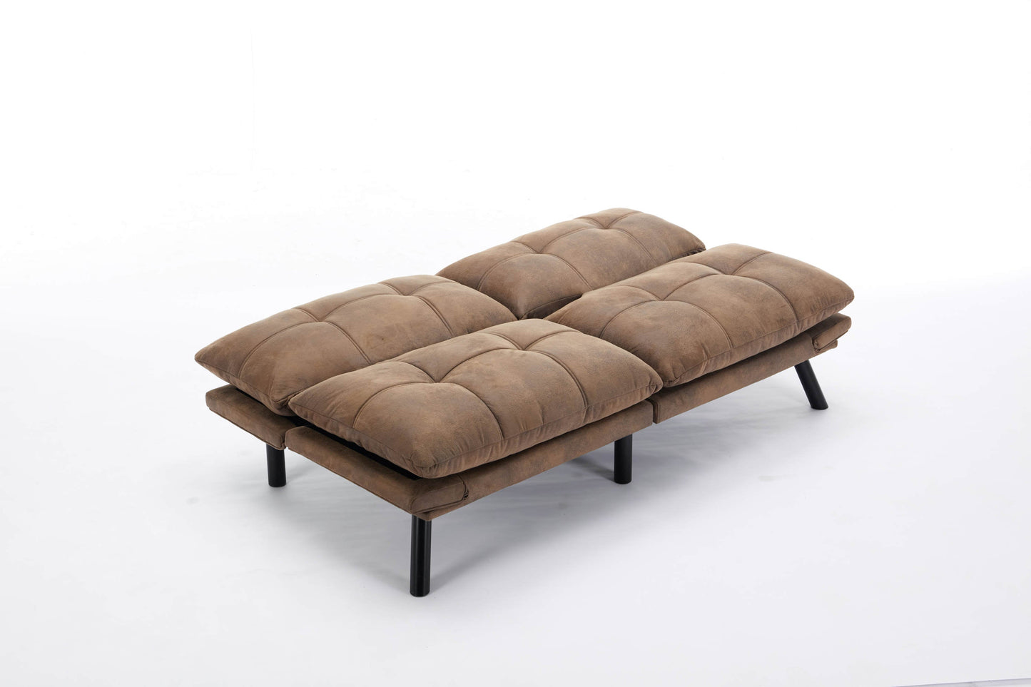 NEW Leatehr Feeling Brown Convertible Folding Modern sofa Bed