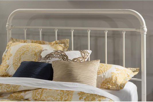 NEW Elegant Soft White Metal Full Queen Headboard Design