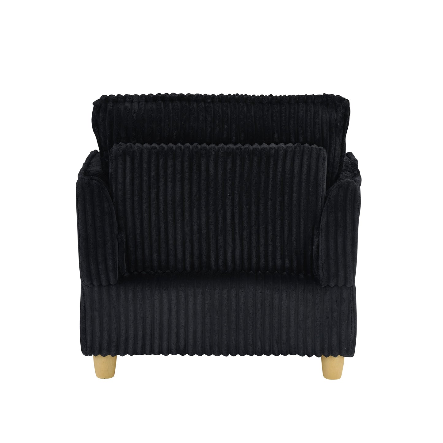 NEW Single-Seat with Ottoman and Throw Pillows Corduroy Chair Lounge