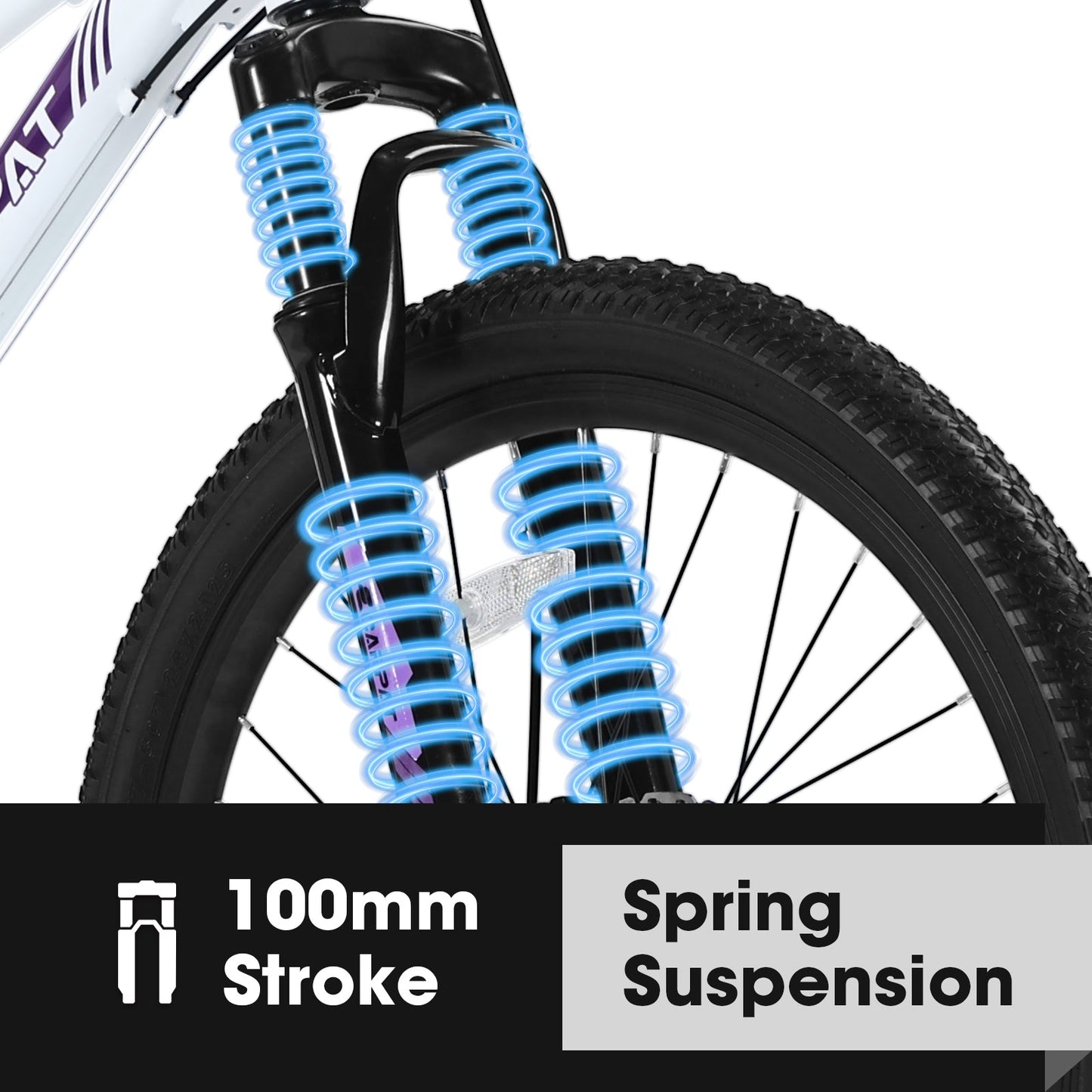 NEW S24103 24 inch Mountain Bike for Teenagers Girls Women, Shimano 21 Speeds with Dual Disc Brakes and 100mm Front Suspension, White/Pink