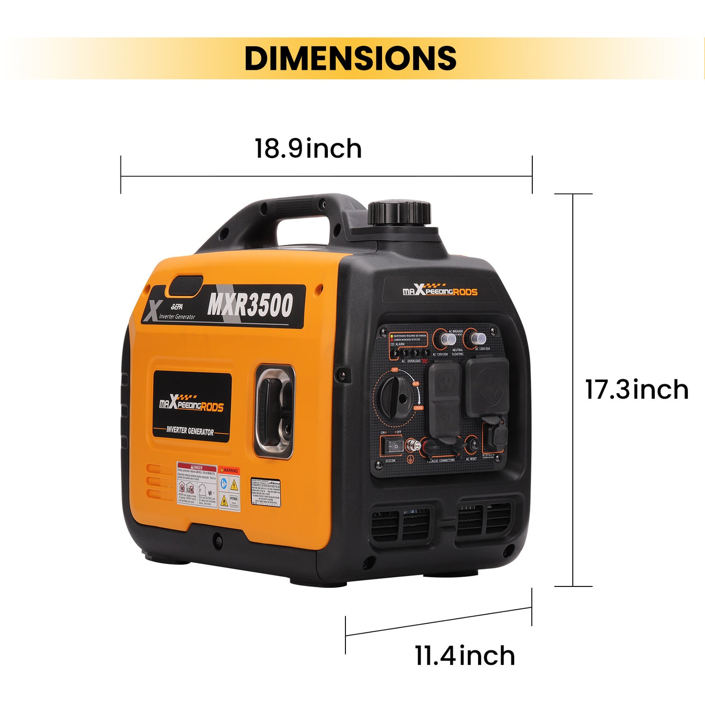 NEW MXR2300 Lightweight 3.5KW Ultra Quiet Compact Portable Suitcase Power Inverter Generator