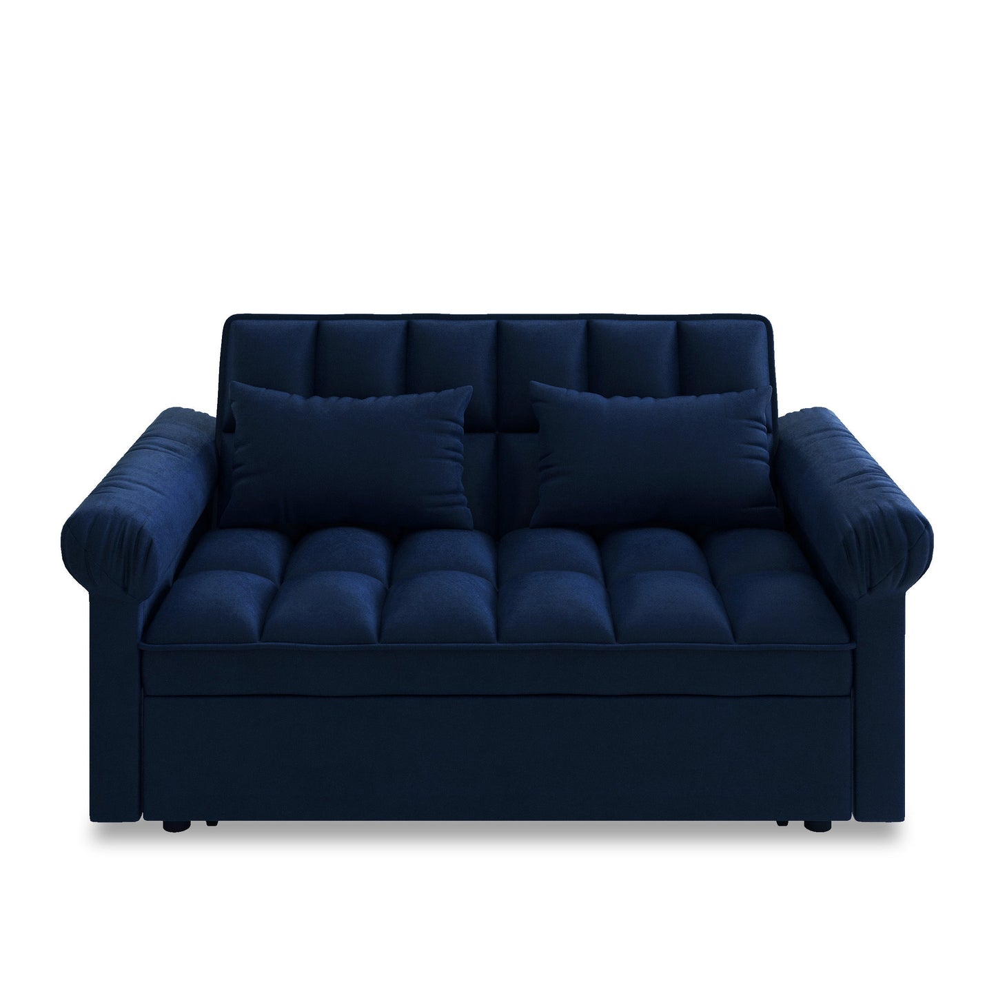 NEW Loveseats Sofa Bed with Pull-out Bed,Adjsutable Back-Blue