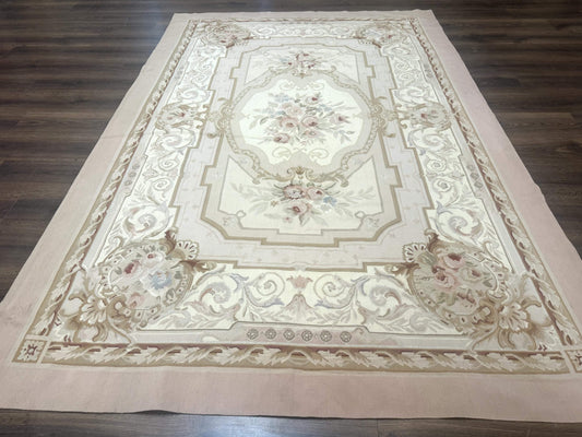USED Aubusson Rug 6x9, Elegant, Flatweave, French European Design