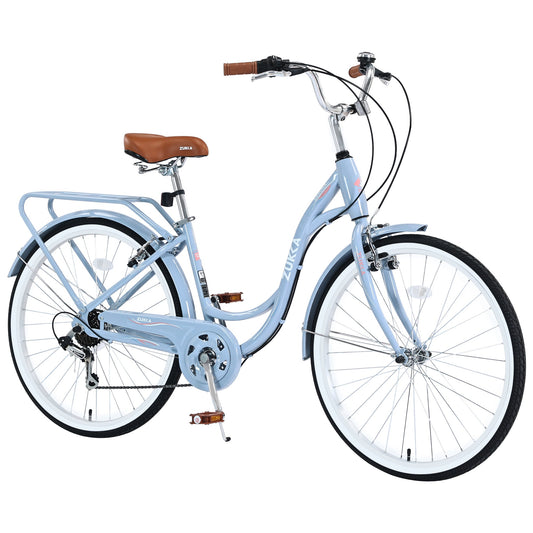 NEW 7 Speed, Steel Frame, Multiple Colors 24 Inch Ladies Bicycle