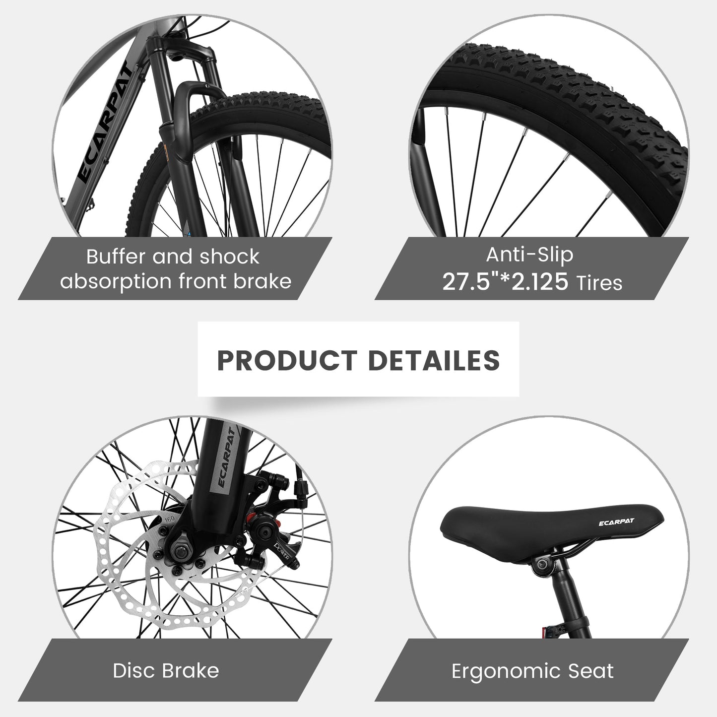 NEW A2757 27" Mountain Bike 21 Speed, Suspension Fork, Aluminum Frame Disc Brake, Mountain biking for both men and women.