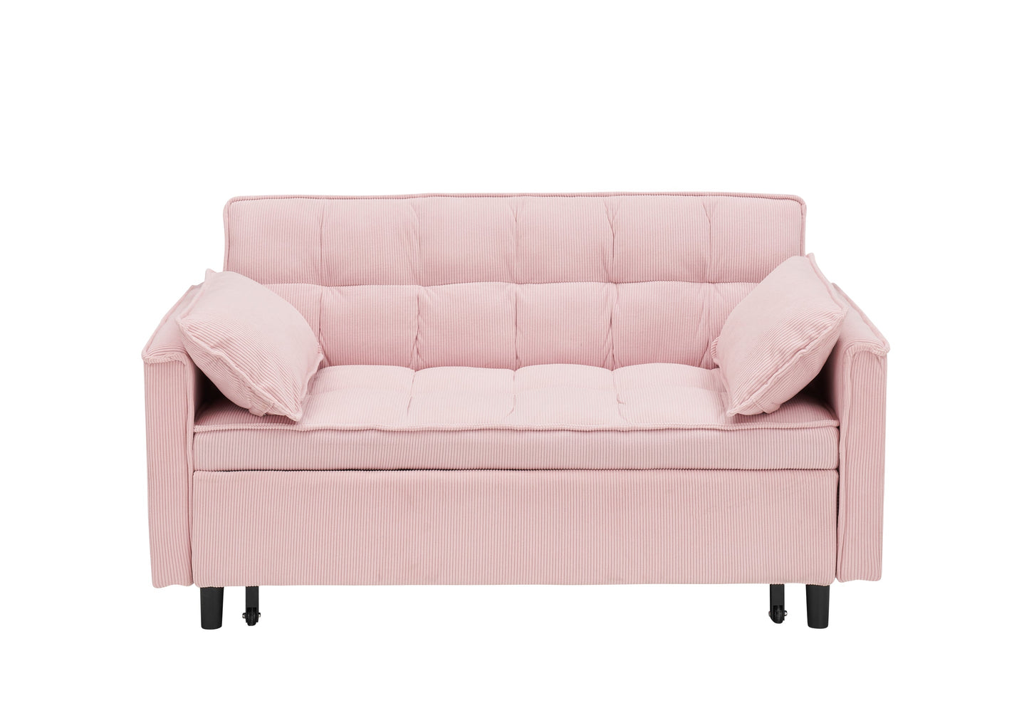 NEW Adult Pink Modern Folding Sofa Single Bed Recliner with Adjustable Back