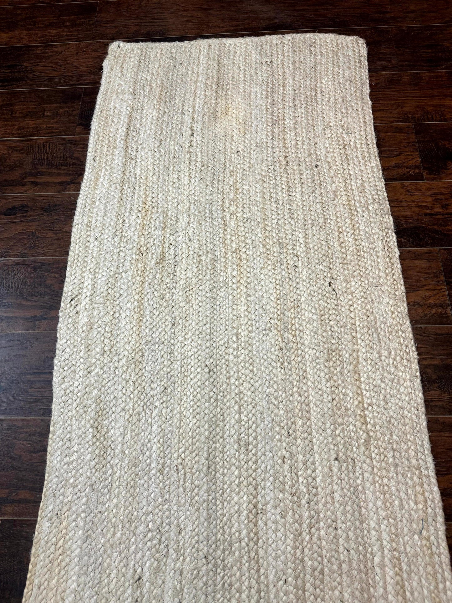 USED Modern Jute Runner Rug 2.7 x 10, Rug for Hallway or Kitchen, Farmhouse Rug
