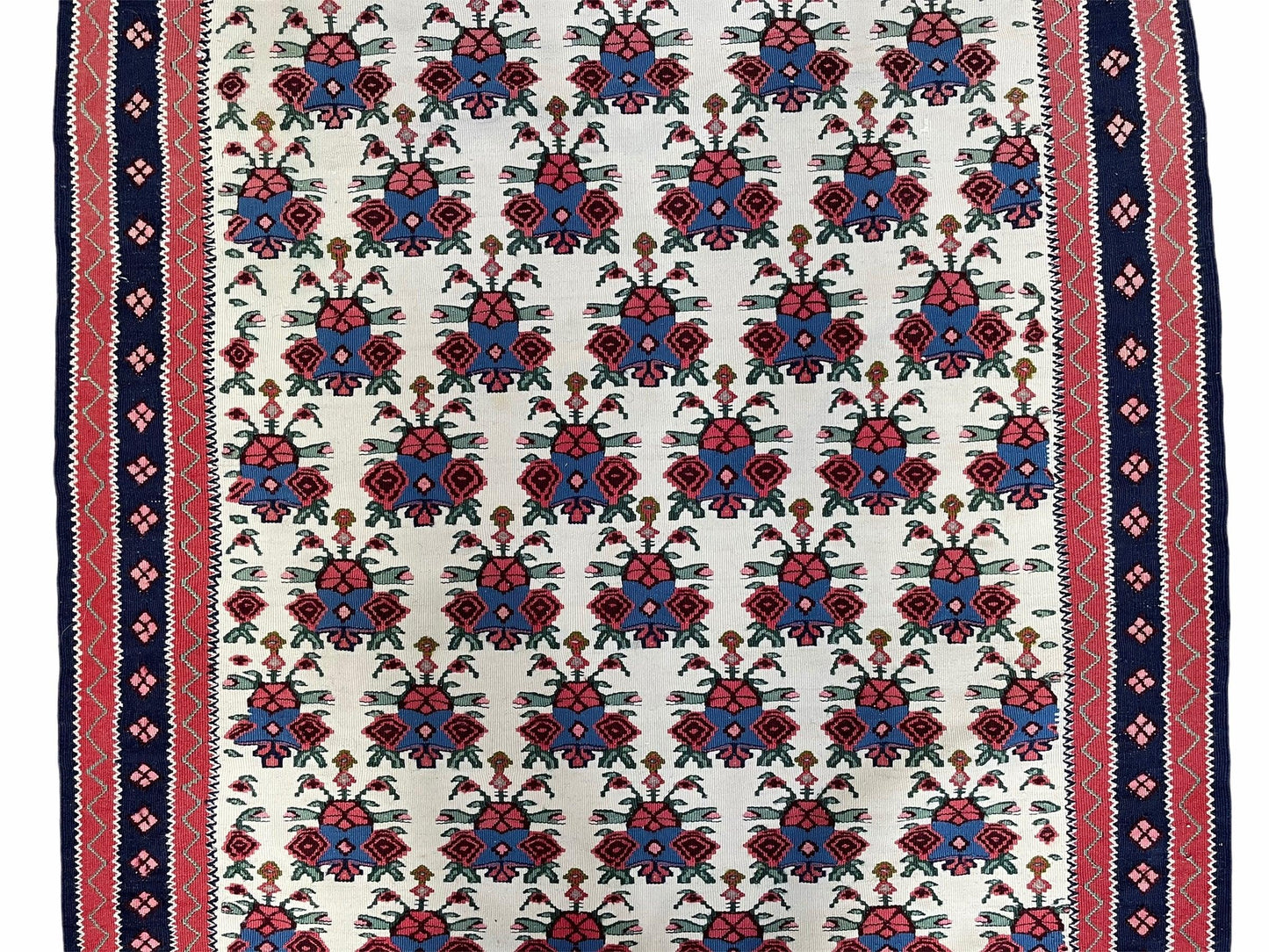 USED 3x5 Vintage Kurdish Senneh Kilim Rug 3 x 5 Heirloom Rug Flatweave Antique Rug Playroom Rug Collectible Rug Beige Kilim