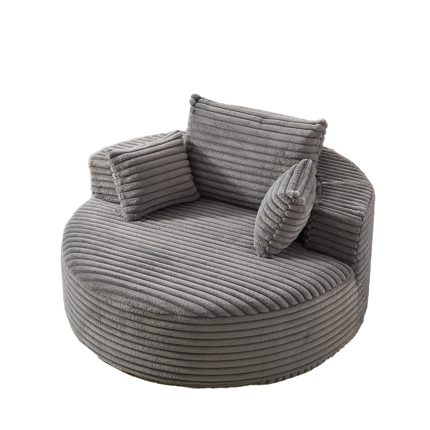 NEW 55''L Corduroy Sponge Single Sofa Fluffy Modern Sleeper Chair