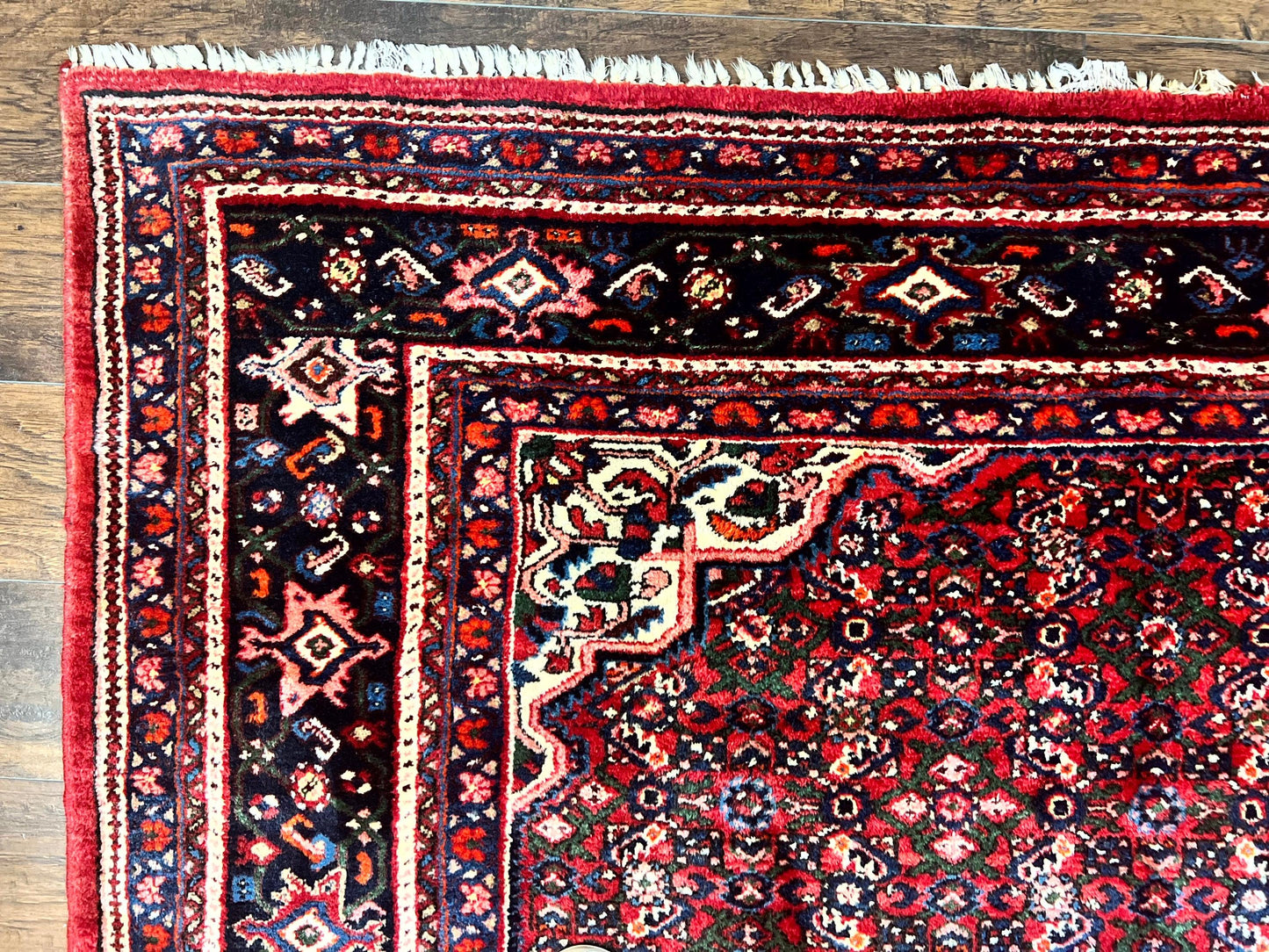 USED Large Persian Tribal Rug 11x17, Palace Sized Wool Handmade Vintage Carpet, Oversized Hand Knotted Rug, Red, Hamadan Dargazin Rug
