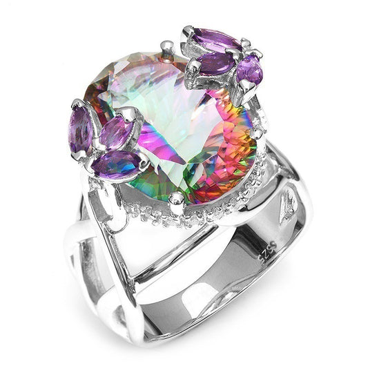 NEW Colorful Rhinestone Zircon Women's Diamond Ring