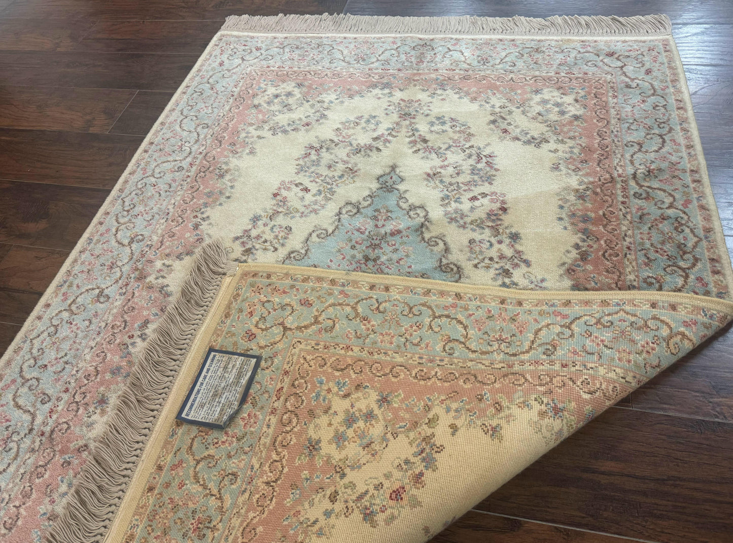 USED Karastan Rug 4x6, Pastel Ivory Kirman Rug #784, Wool Karastan Carpet, Original 700 Series, Vintage Karastan Area Rug, Discontinued