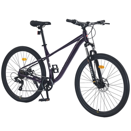 NEW 27.5 Inch Wheels 8 Speed Mountain Bike, for Men Women Boys and Girls, Front Suspension, Steel Frame