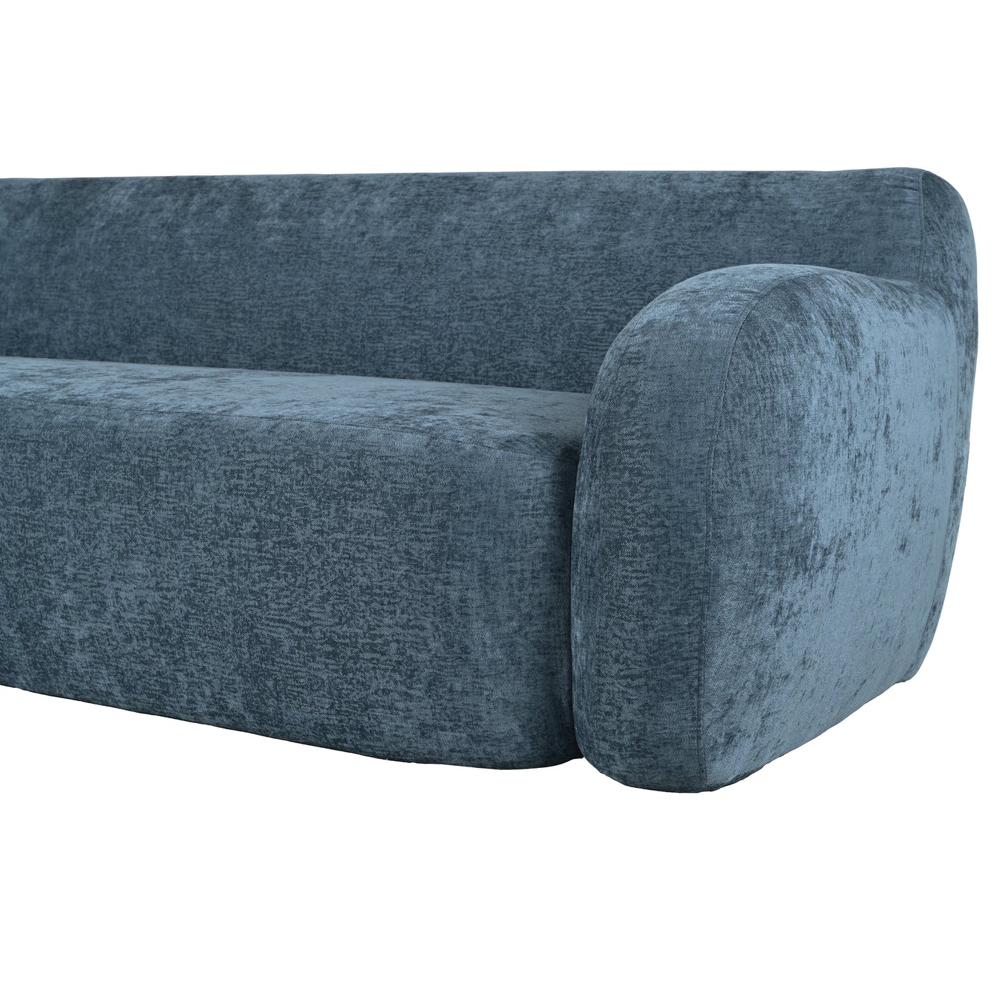 U_Style 81.5' Minimalist Compression Sofa, Curved Design, 3-Seater Casual Sofa for Living Rooms, Bedrooms, and Apartments