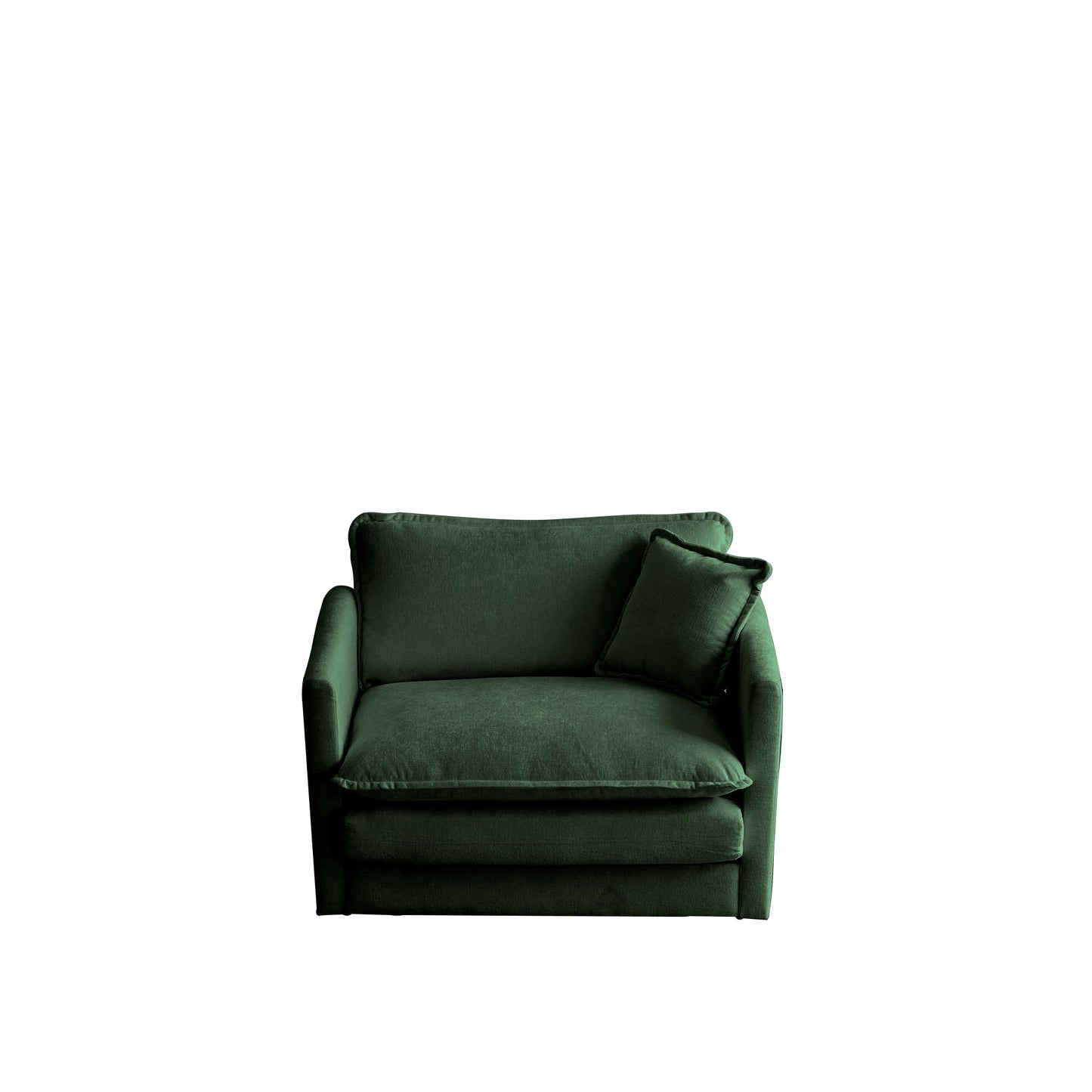 NEW 2 Seater Loveseat and Chair Set, 2 Piece Sofa & Chair Set, Loveseat and Accent Chair , 2-Piece Upholstered Chenille Sofa Living Room Couch Furniture(1+2 Seat ) ,Green Chenille