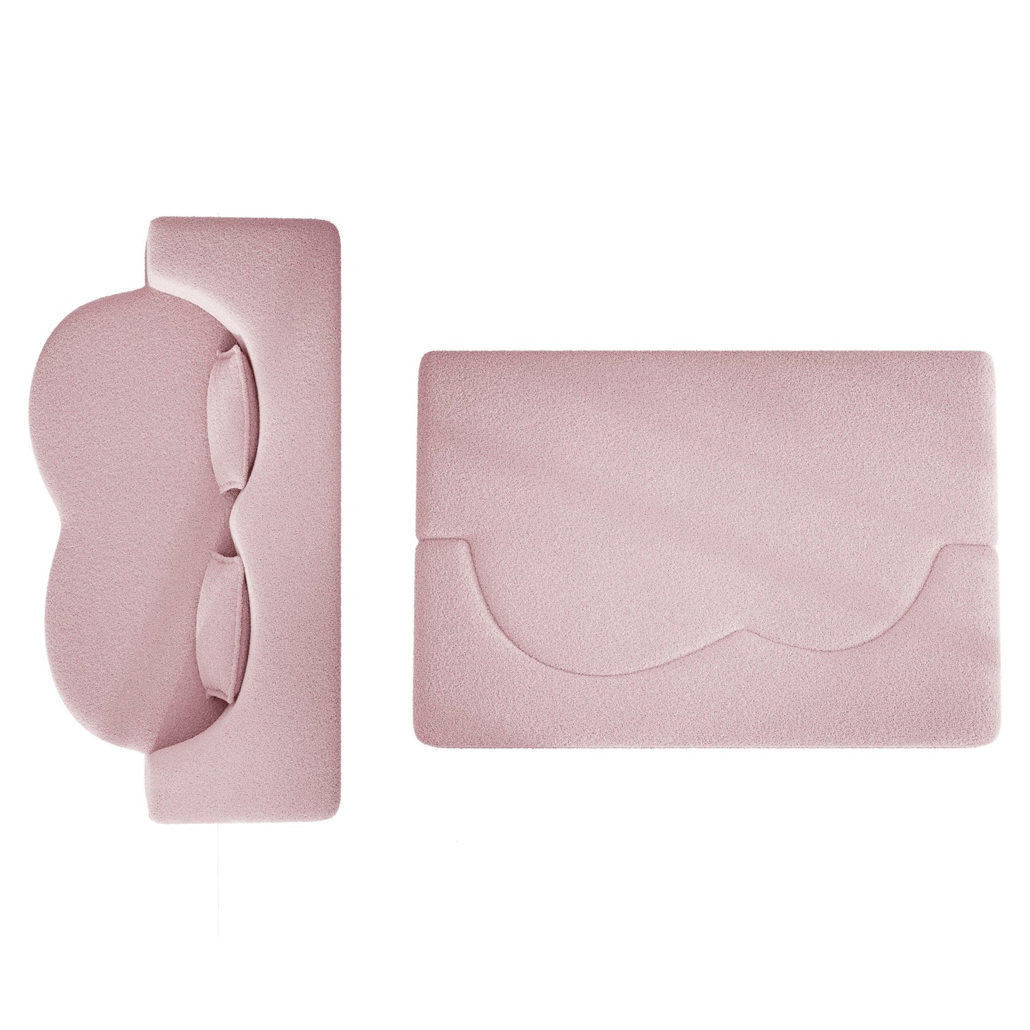 NEW Modern Floor Sofa Convertible Teddy Fabric Foam Filled Sleeper Couch SofaBed with 1 5' Full Size Folding Mattress