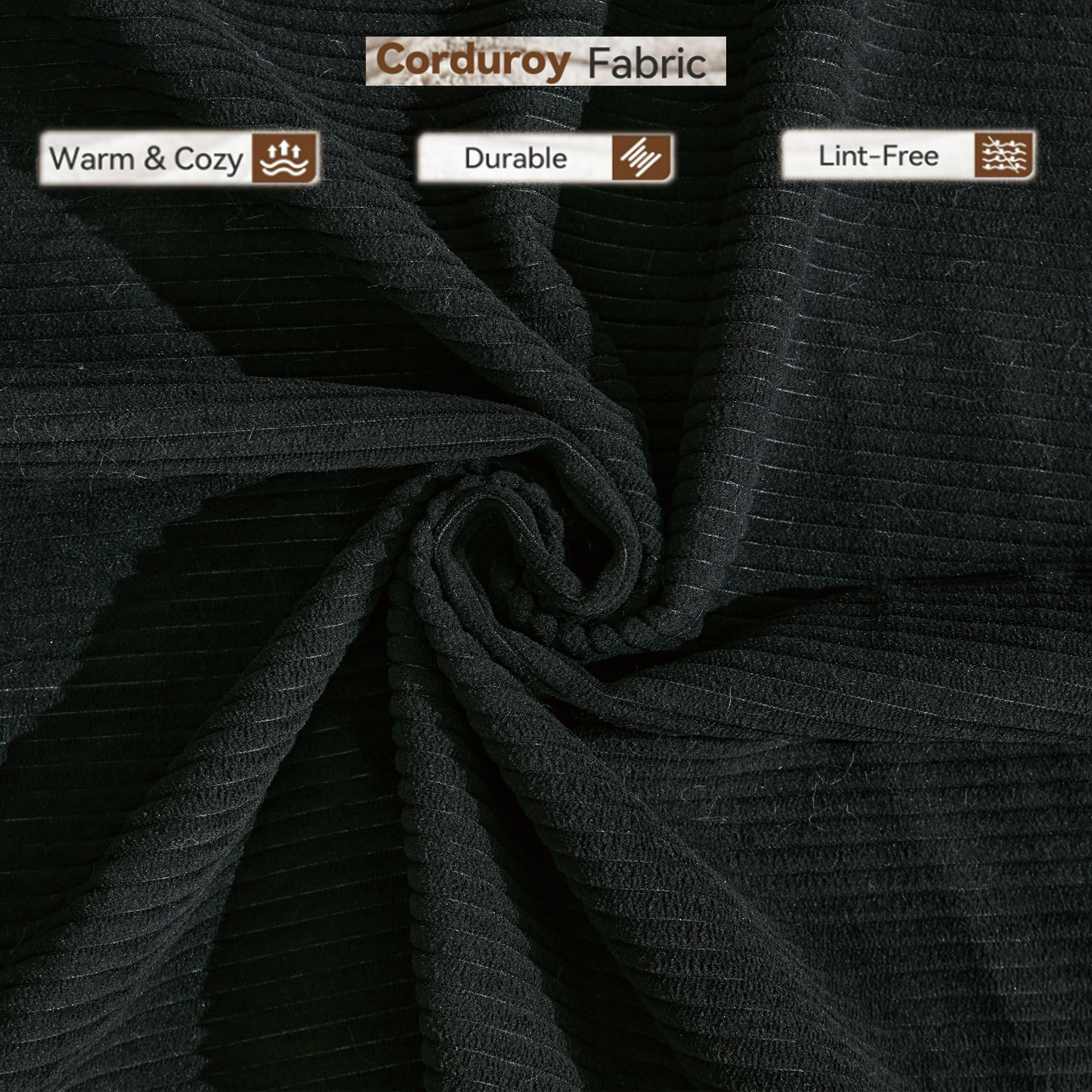 NEW  78.5' Folding Convertible Out Sleeper Sofa Bed,4-in-1 DIY Combination Convertible Sofa,3 seat, Folding  Sofa, King Size , Bedroom,Apartment,Corduroy,Black