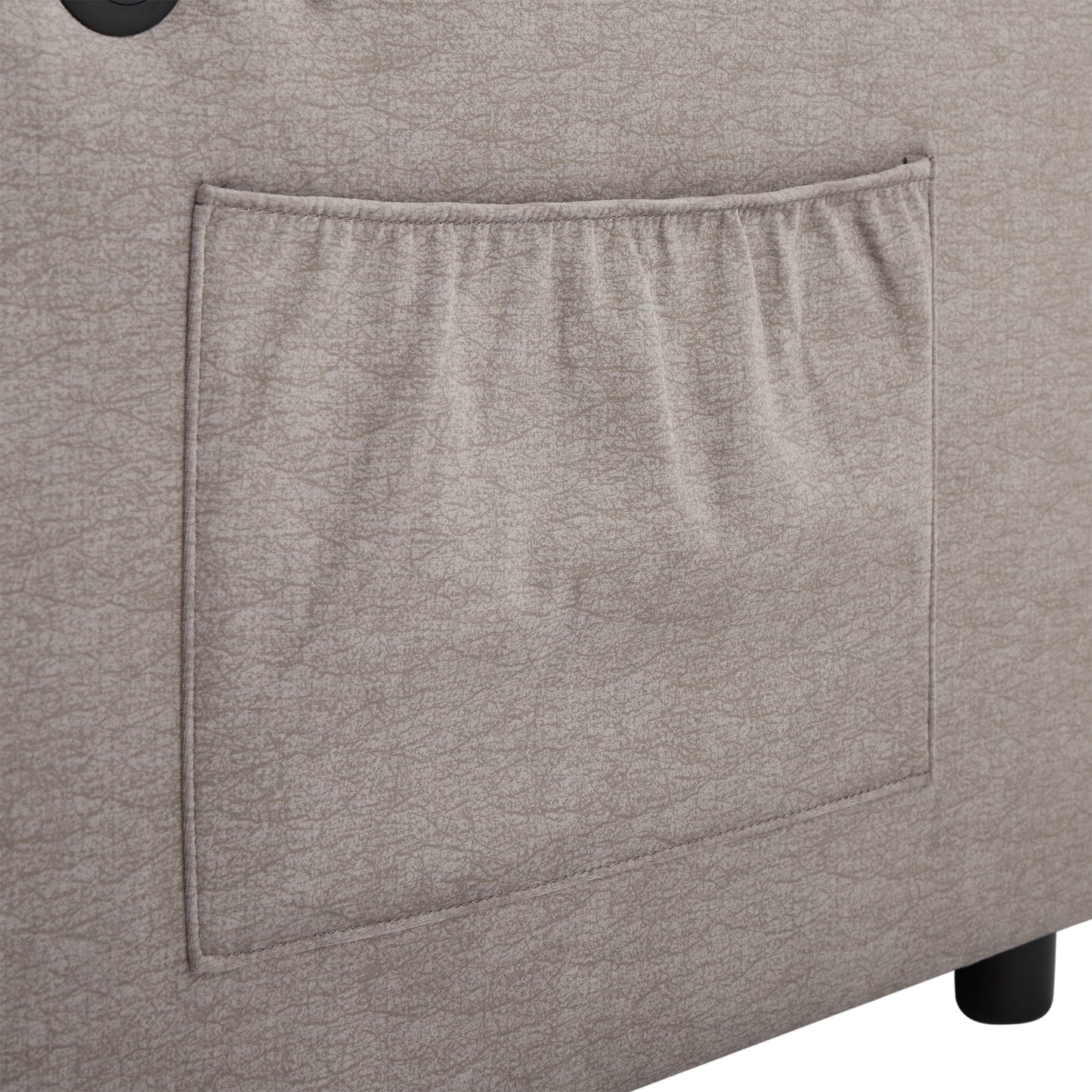 NEW Convertible Sofa Bed Loveseat with USB Ports, Side Pockets, Cup Holders & Swivel Phone Holder, Light Grey Bella Fabric