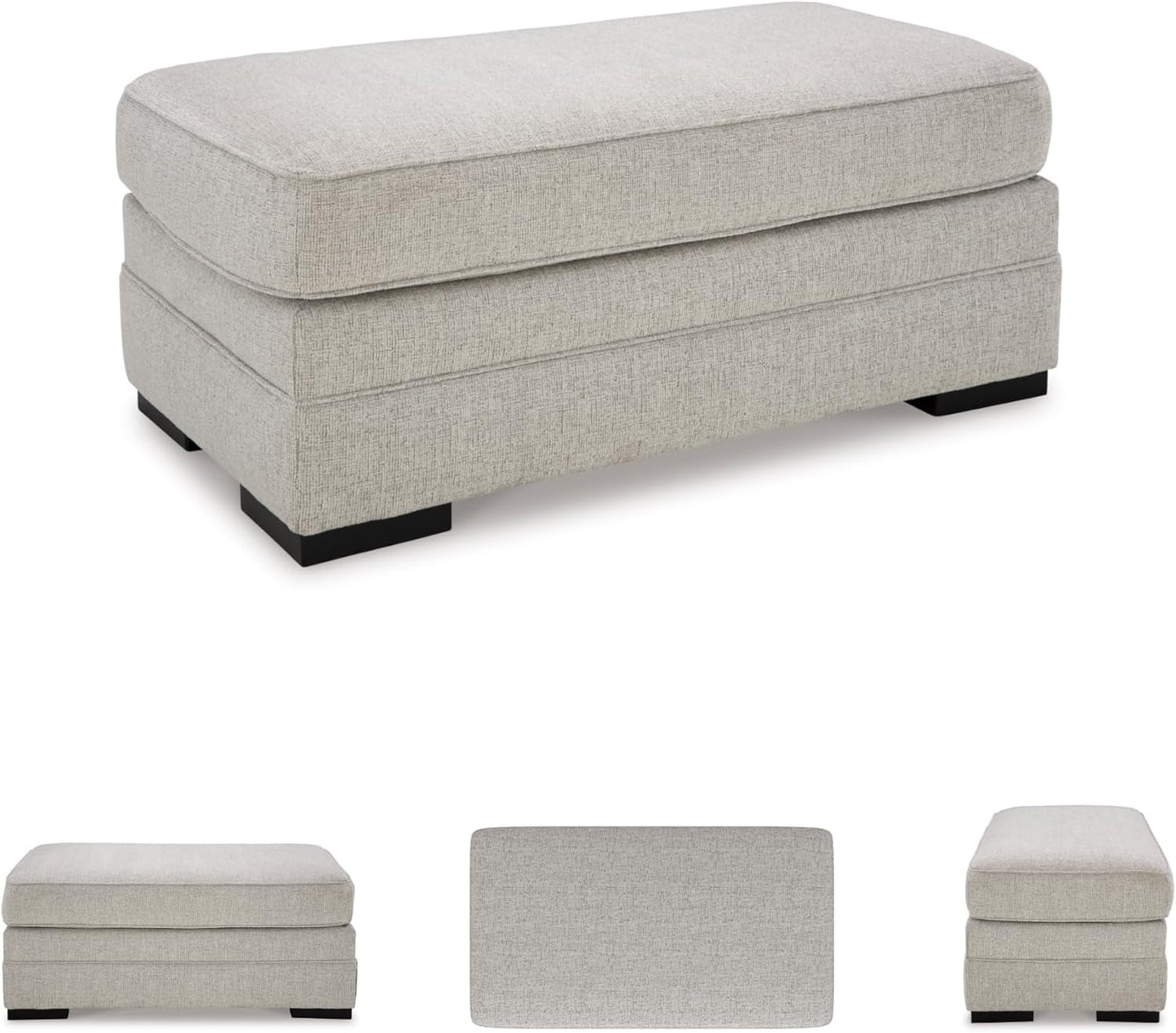 NEW Eastonbridge Upholstered Rectangular Ottoman Light Gray