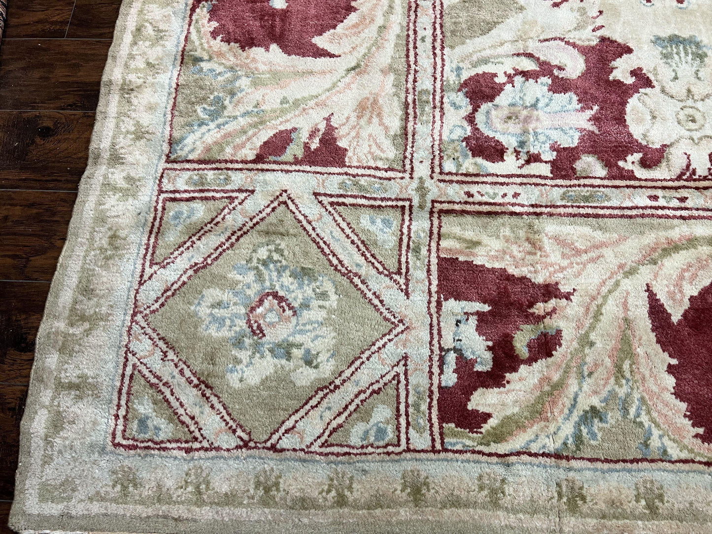 USED Large Egyptian Oushak Rug 12x21, Wool Handmade Vintage Carpet, Allover Pattern, Oversized 12 x 21 ft Traditional Rug