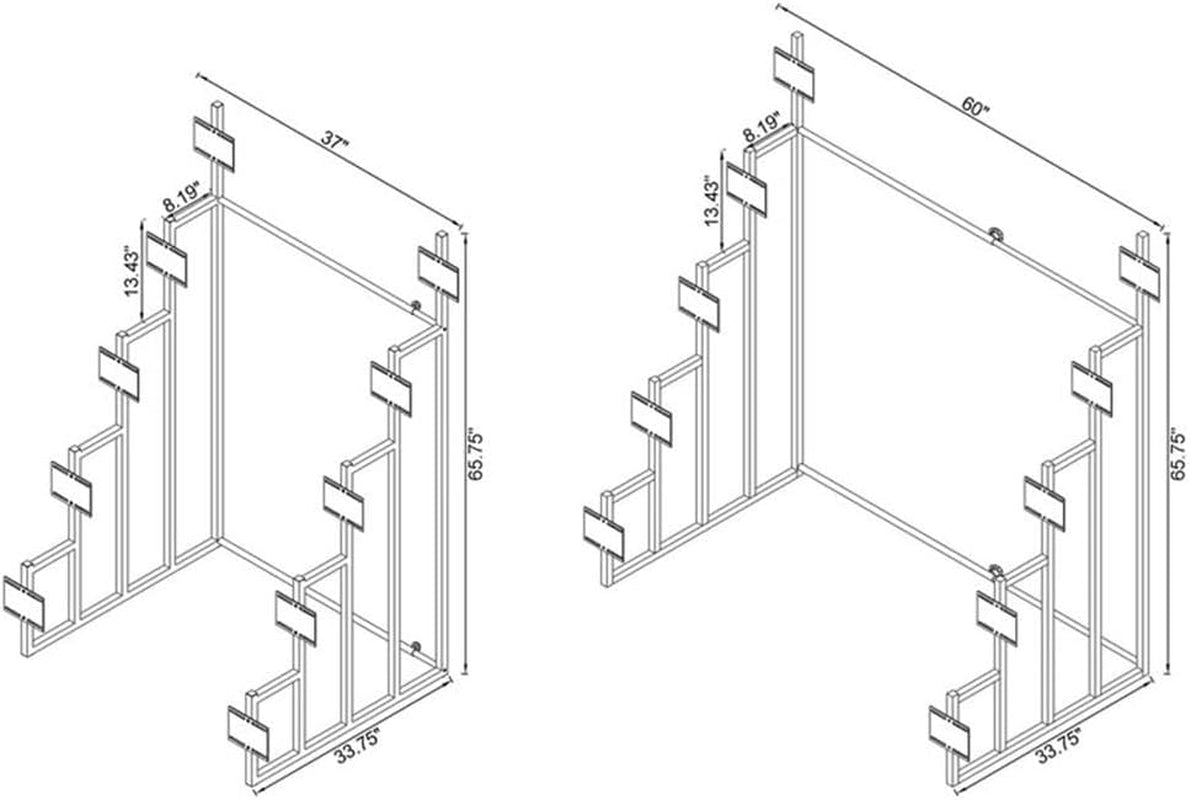 NEW 5-Tier Modern Metal Headboard Display Rack in Black