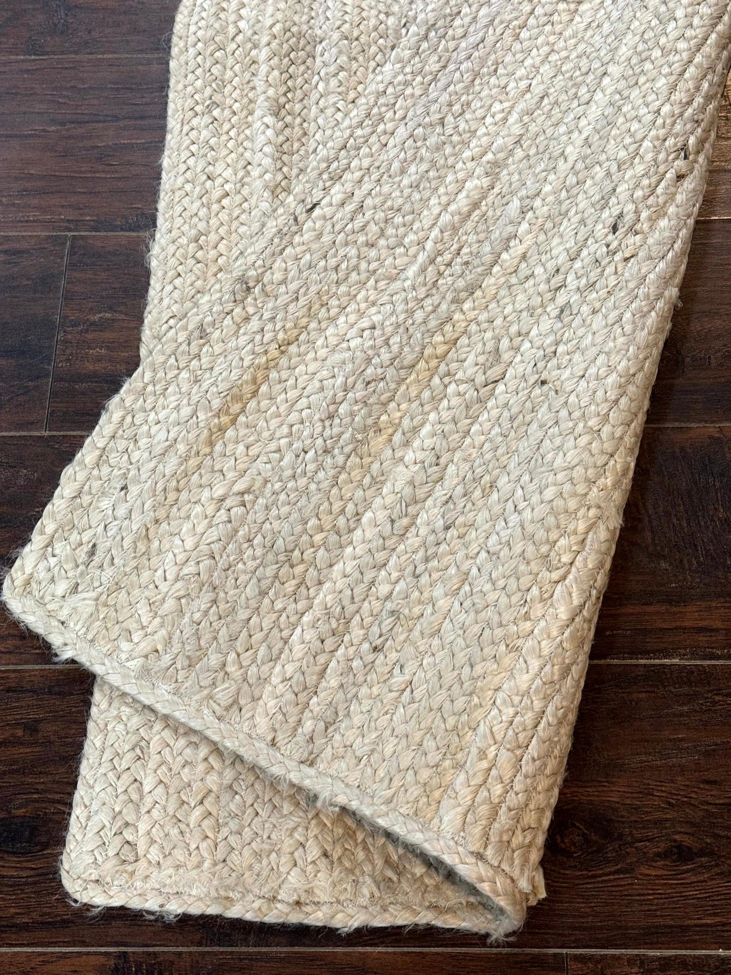 USED Modern Jute Runner Rug 2.7 x 10, Rug for Hallway or Kitchen, Farmhouse Rug