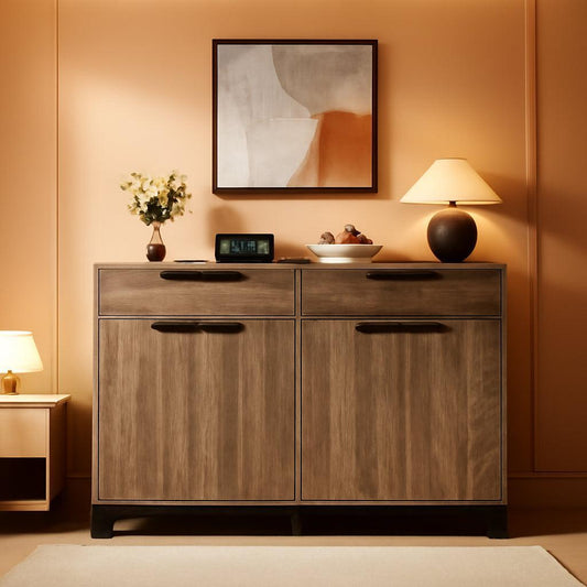 NEW NEW 55 Inch Buffet Cabinet With 2 Drawers Modern Farmhouse