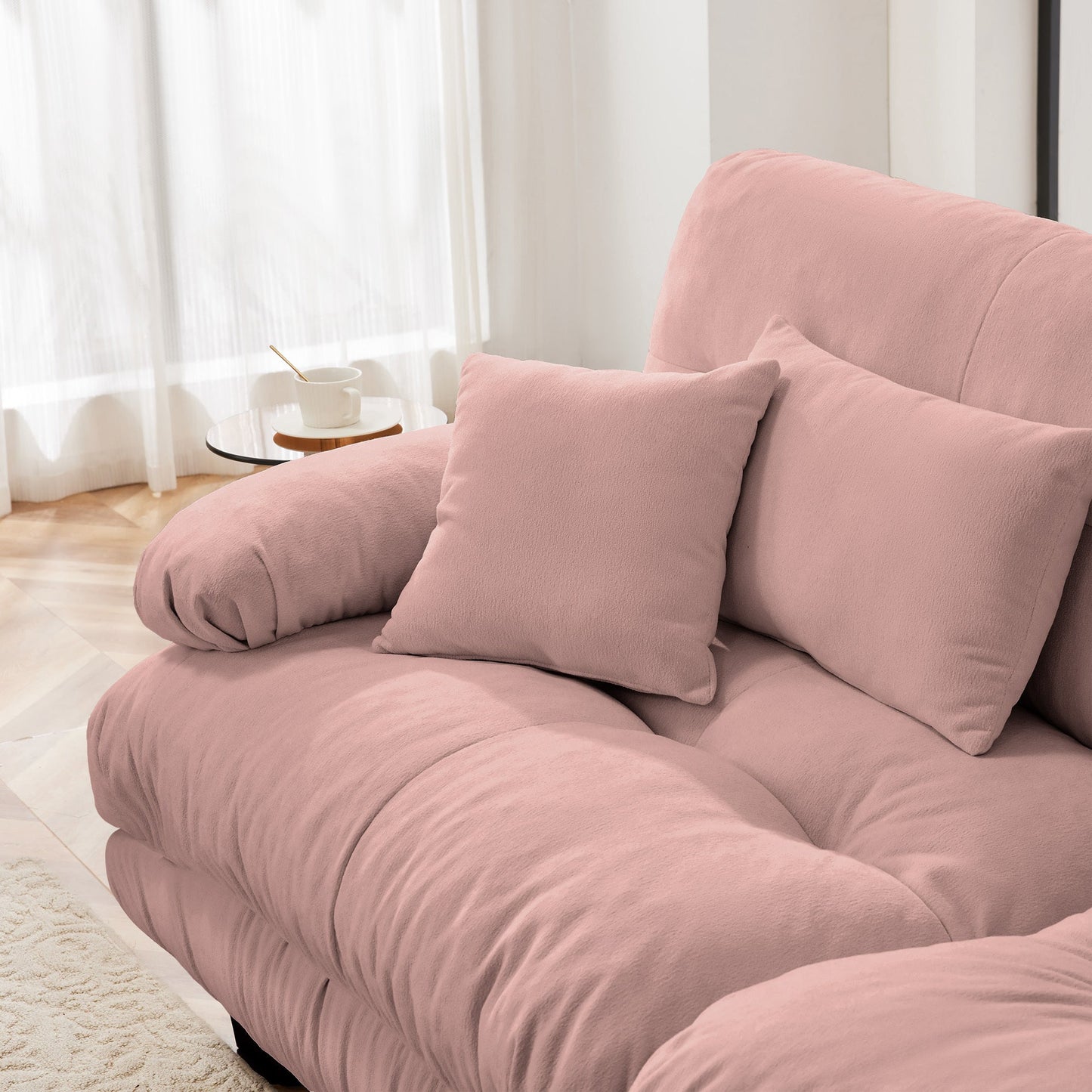 NEW 3-Seater Sectional Modular Deep Seat Chenille Soft Comfy Upholstered Sofa Couch