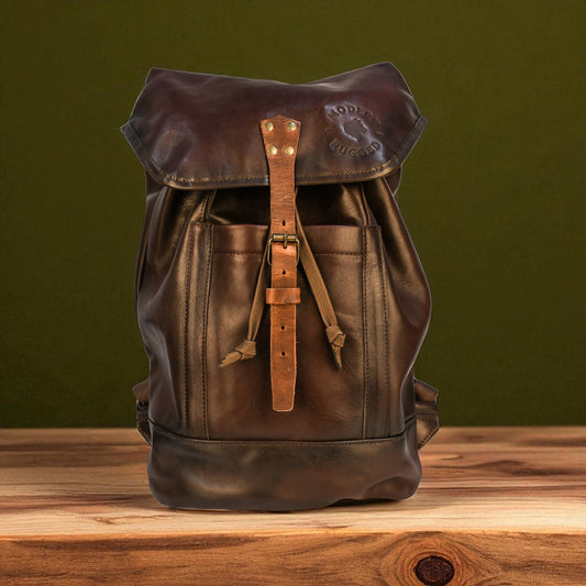 NEW Bovine Leather Single Strap Backpack - Brown