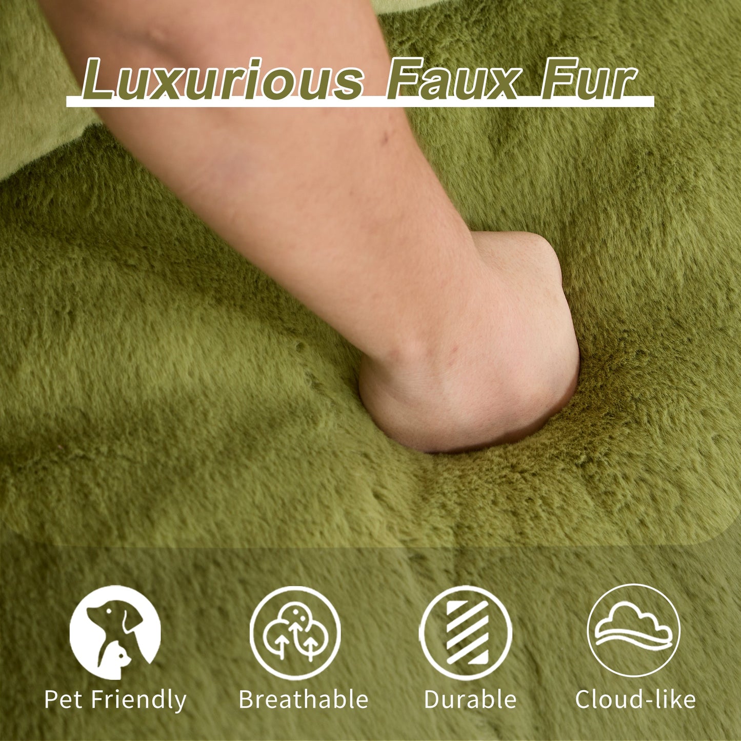 NEW Adult Green Giant Bean Bag Sofa Couch for Adults, Ultra Soft Fluffy Loveseat Bean Bag Sofa Oversized Lounge Cozy Reading Chair with Pillows