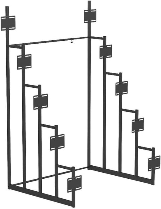 NEW 5-Tier Modern Metal Headboard Display Rack in Black