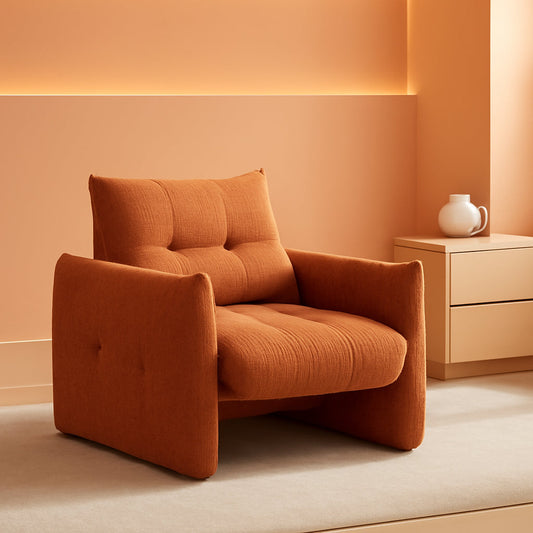 NEW Taupe Sherpa Upholstered Accent Arm Chair Luxurious