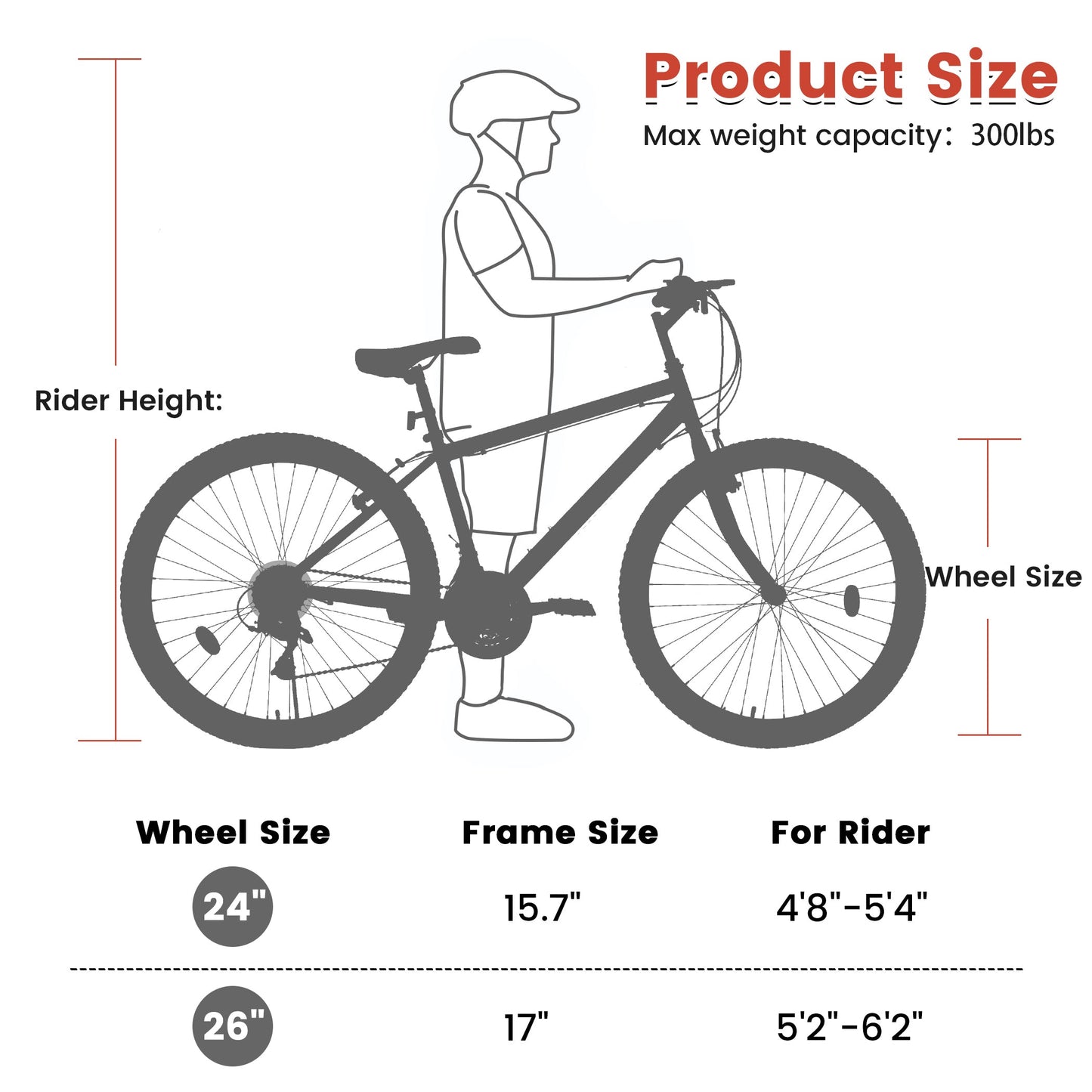 NEW A24338 24 Inch Carbon Steel Frame Mountain Bike,21-Speed Dual V-Brake, Adult and Teens Bicycle for Mountain