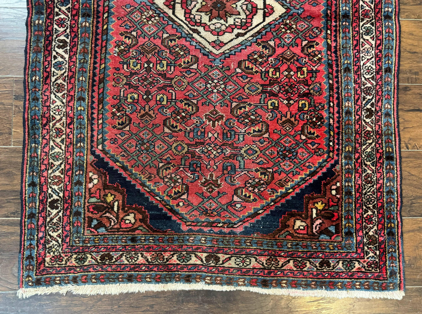USED Antique Persian Tribal Rug 3.6 x 5, Hamadan Angelas Rug