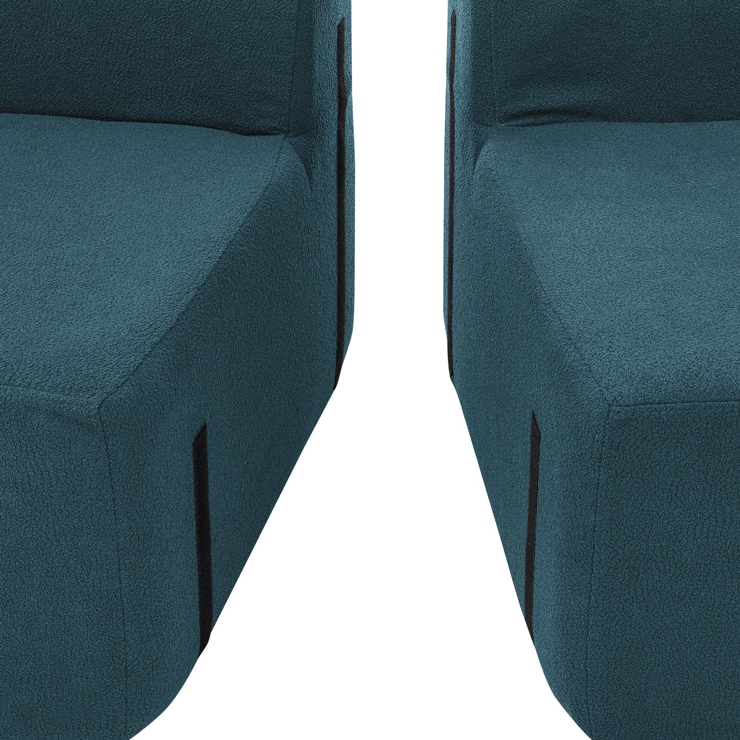 NEW Modern Minimalist Style Blue Lamb's Wool Fabric Modern Minimalist  Curved Modular Sectional Sofa