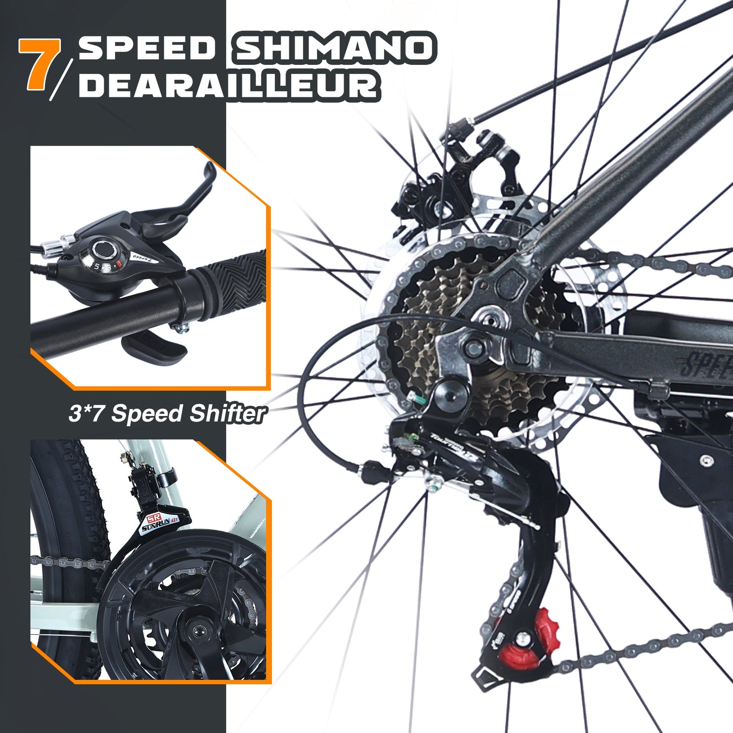 NEW  27.5 Inch Wheels 21 Speed Mountain Bike, for Men Women Boys and Girls, Front Suspension,Aluminum Alloy Frame