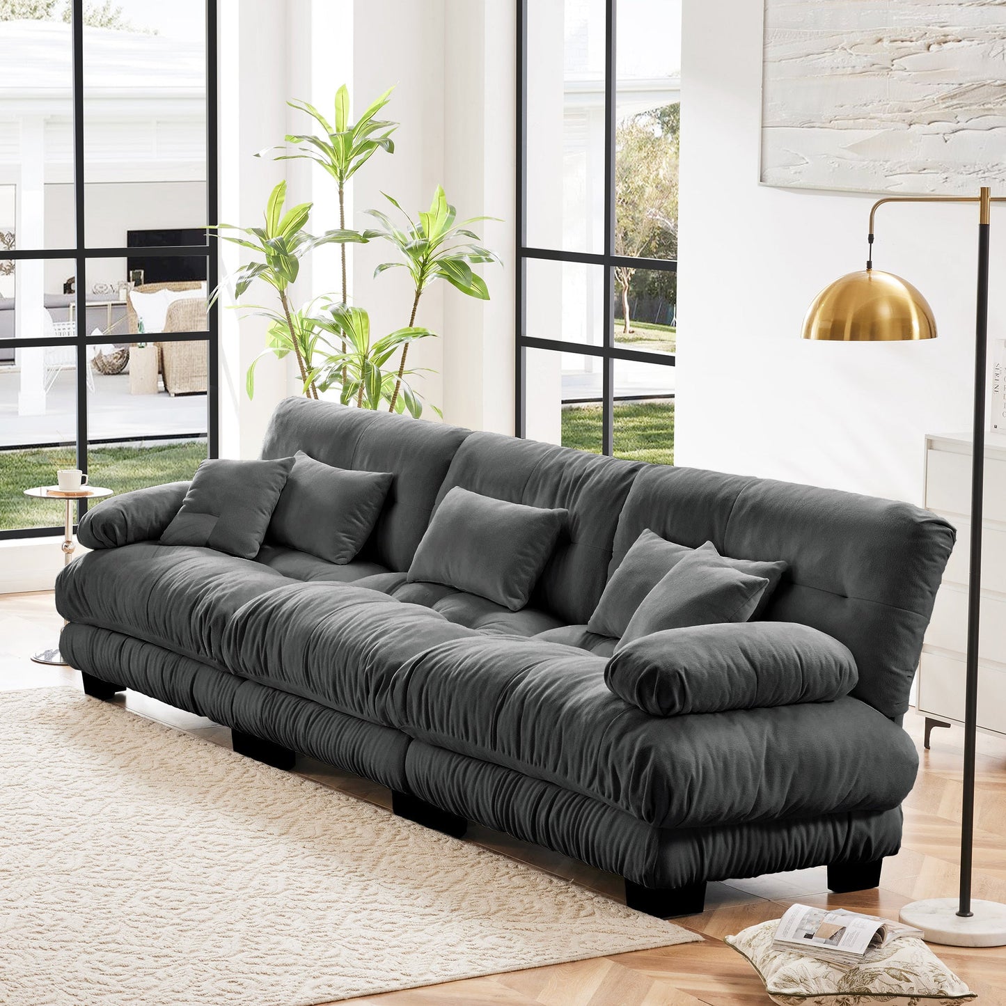 NEW 3-Seater Sectional Modular Deep Seat Sofa Couch Furniture