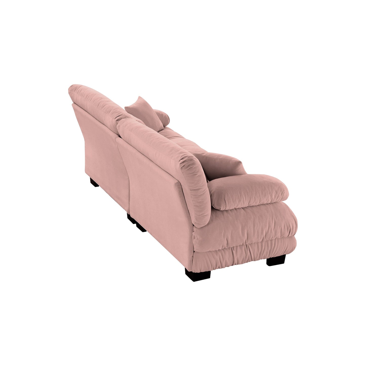 NEW Chenille Pink Cloud 2 Seater Sofa Couch with 2 Lumbar Pillows and 2 Throw Pillows