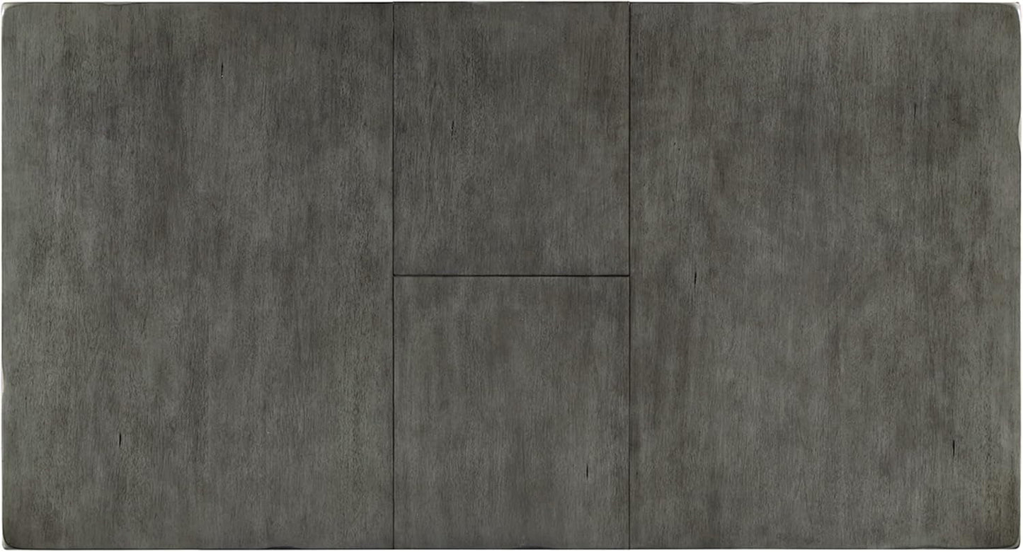 NEW Hallanden Modern Farmhouse Butterfly Extension Dining Table Dark Gray