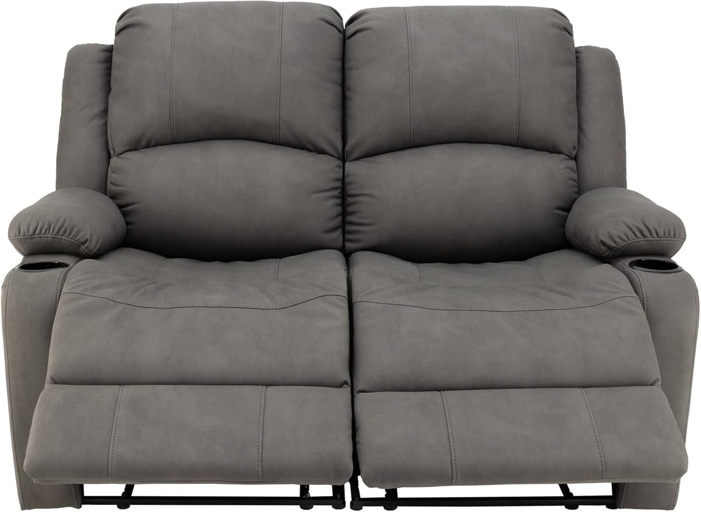 NEW 58 Inch Wall Hugger Double Recliner RV Theater Seats Slate