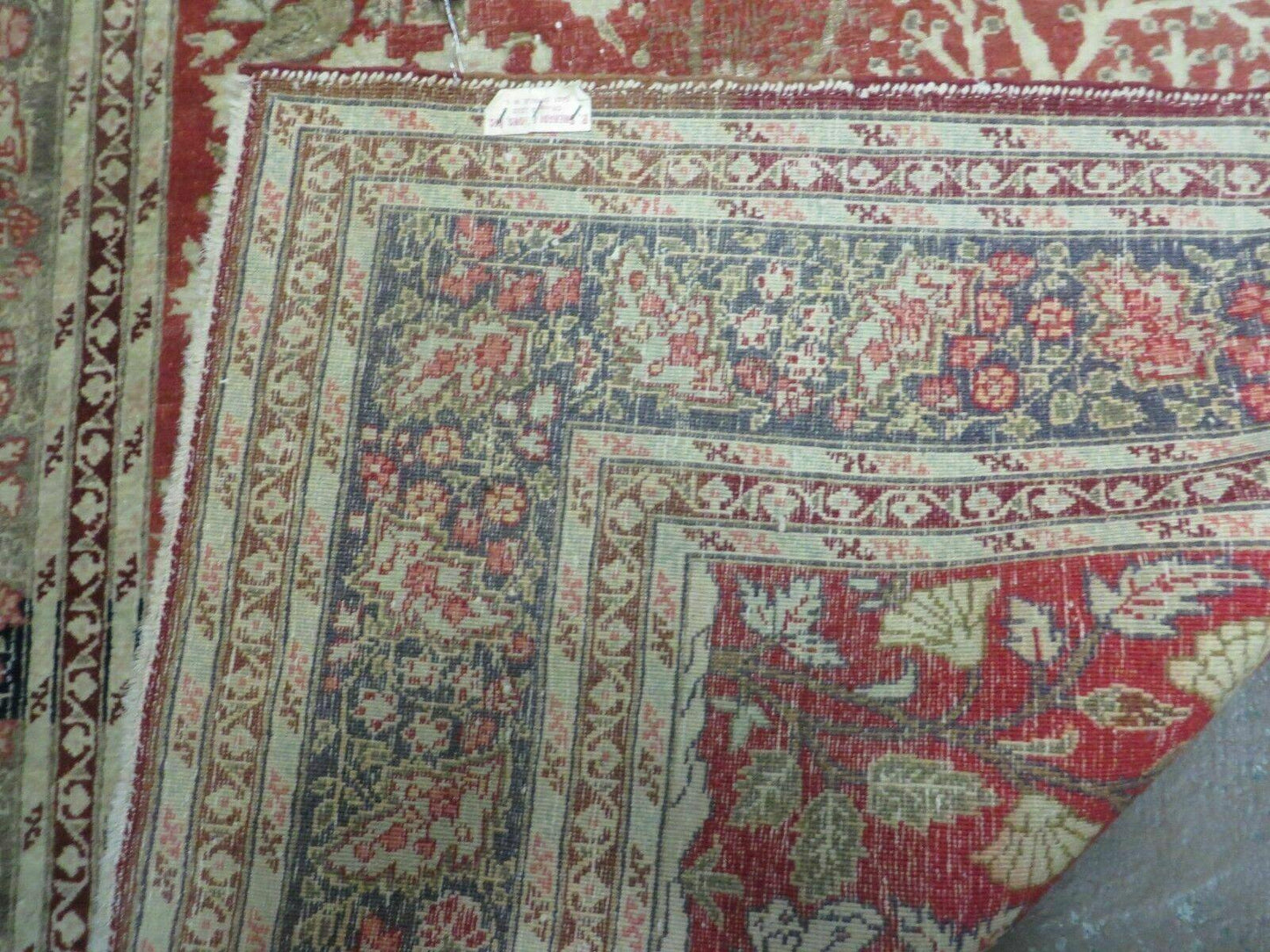 USED 4' X 6' Antique Handmade Turkish Tree Of Life Oriental Wool Rug Birds Red