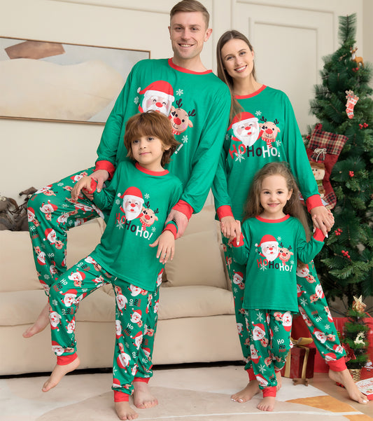 NEW Christmas Pajamas For Family Matching Family Christmas PJs Sets Santa Claus Printed Top Sleepwear