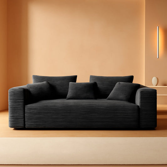 NEW 3-Seater Corduroy Sleeper Sofa No Assembly Lounge
