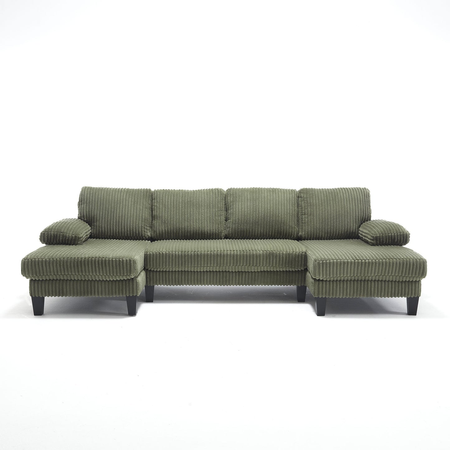 NEW VIDEO provided][New]U-Shaped Couch with Oversized Seat,4-Seat Sofa  with Double Chaise,Comfortable and spacious indoor furniture for Living Room,Apartment