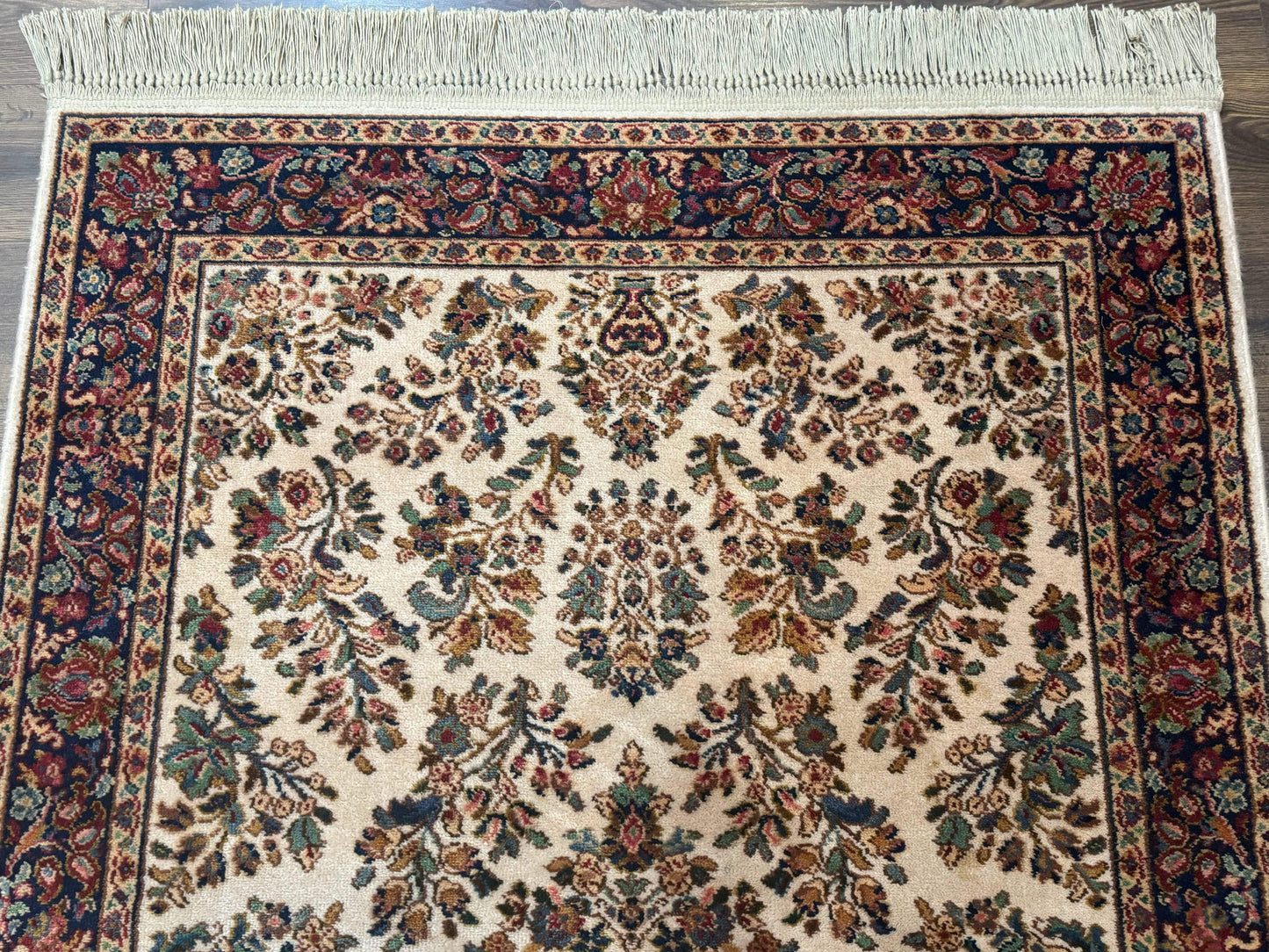 USED 4x6 Karastan Rug Ivory Sarouk #760, Wool Vintage Original 700 Series