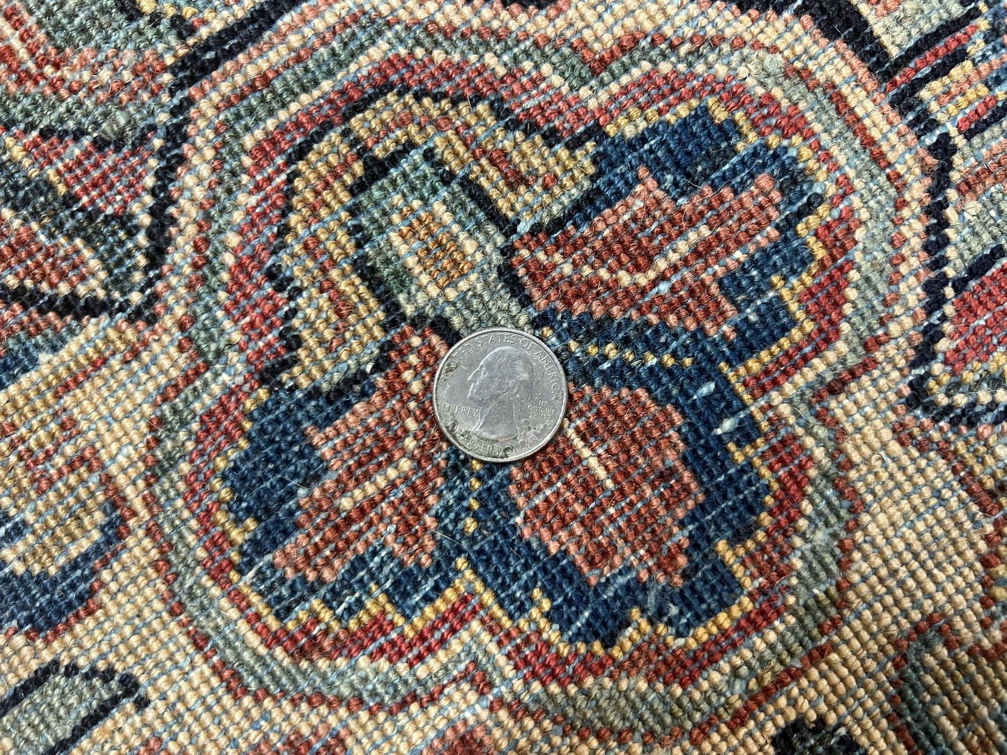 USED Persian Sarouk Rug 12x17, Wool Hand Knotted Antique Carpet, Dark Red, Traditional Floral Oriental Rug, 12 x 17 Extra Large Handmade Rug